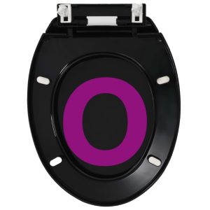 Soft-close Toilet Seat with Quick-release Design Black