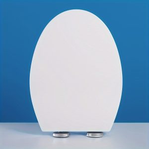 1pc Toilet Seat With V-shaped Ultra-thin PP Material, Slow-closing Feature Toilet Seat